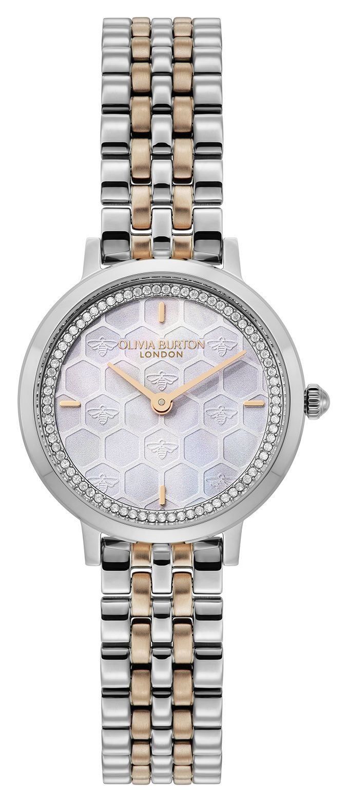Olivia Burton Cadran gris tourterelle ultra-fin (28 mm) en montre