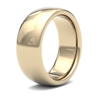 James Moore Wedding Ring Oro amarillo de 18 quilates | 8 mm | pesado | talla premium | ag_8ghp-18y AG_8GHP-18Y