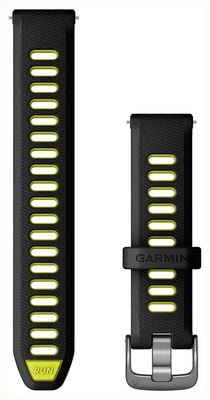 Garmin Quick Release Strap Only (18mm) Black/Amp Yellow Silicone, Slate Hardware 010-11251-A3