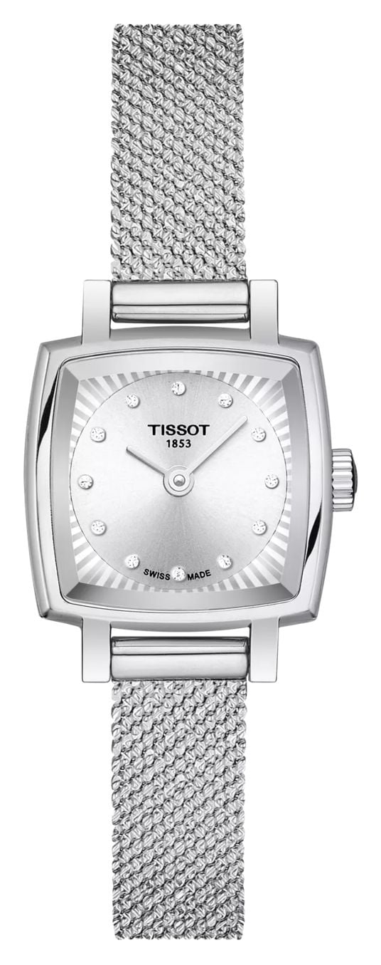 Tissot Joli cadran carrÃ© (20 mm) argentÃ© / bracelet en montre