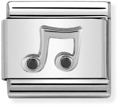 Nomination Classic Music Notes Sterling Silver & Steel Charm 330311/08