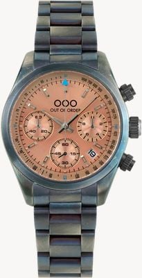 Out Of Order スポーティッククォーツクロノグラフウォッチ（40mm）ピーチサンレイダイアル / エイジングステンレススティールブレスレット OOO.001-23.PE.AC