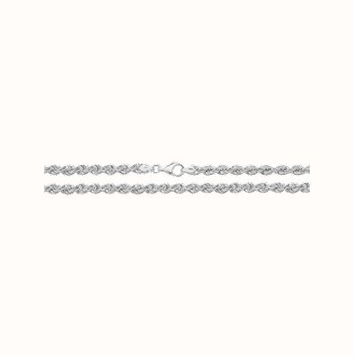 James Moore TH Silver Rope Chain Bracelet 7" G1181/07