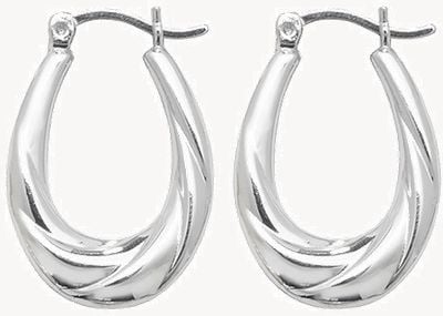 Sterling Silver Creole Earrings G51041