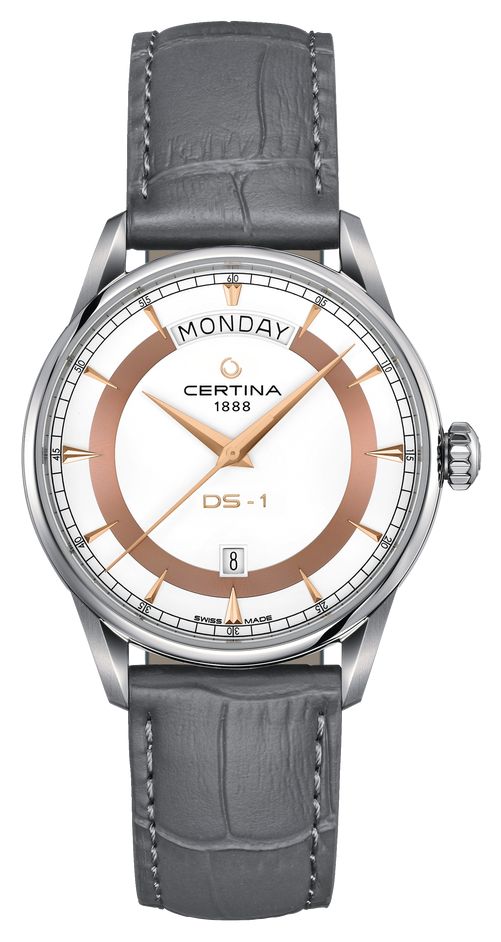 Certina homme DS-1 Day Date (40 mm) cadran blanc / montre