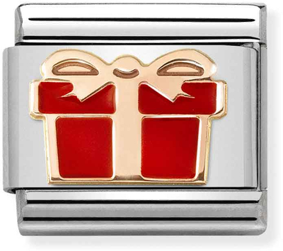 Nomination Classic Gift Box 9ct Rose Gold & Steel Enamel Charm 430202/07