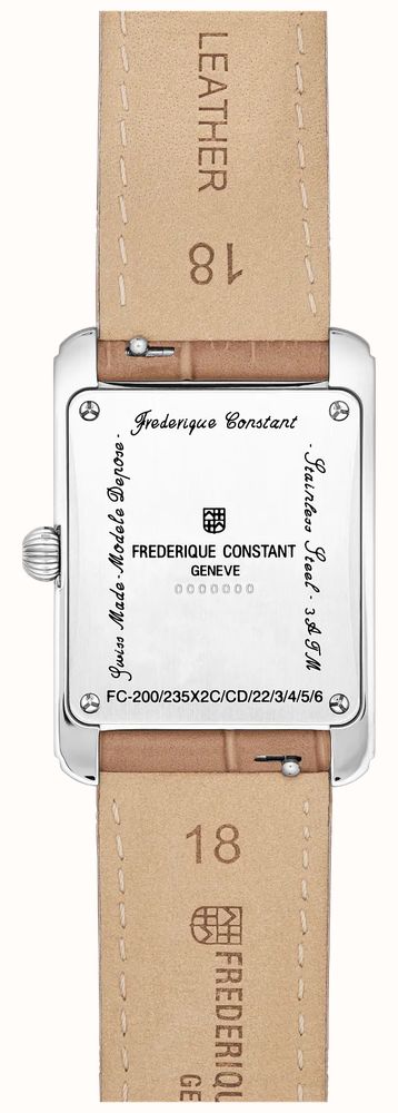 Frederique Constant Carrée Small Seconds (25mm) Light Brown Sunray Dial / Light Brown Leather Strap FC-235BR2C6 - альтернативный вид 3