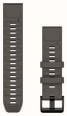 Garmin QuickFit Bands (22mm) Pebble Grey Silicone with Black Hardware - Strap Only 010-14559-00