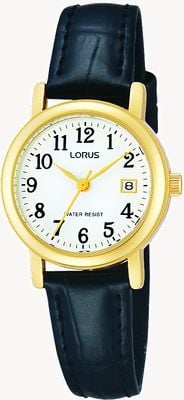 Lorus クラシック（26mm）ホワイトダイヤル/ブラックレザーストラップ RH764AX5