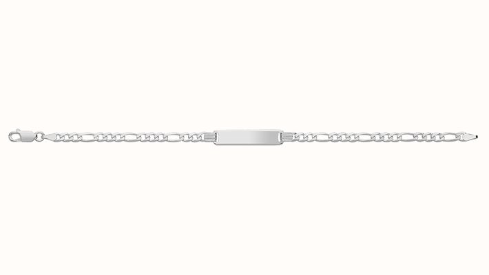 James Moore TH Silverbabies Figaro ID Bracelet G2101/05