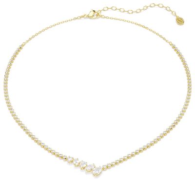 Swarovski Mesmera necklace, Mixed cuts, White, 18K gold finish 5747931