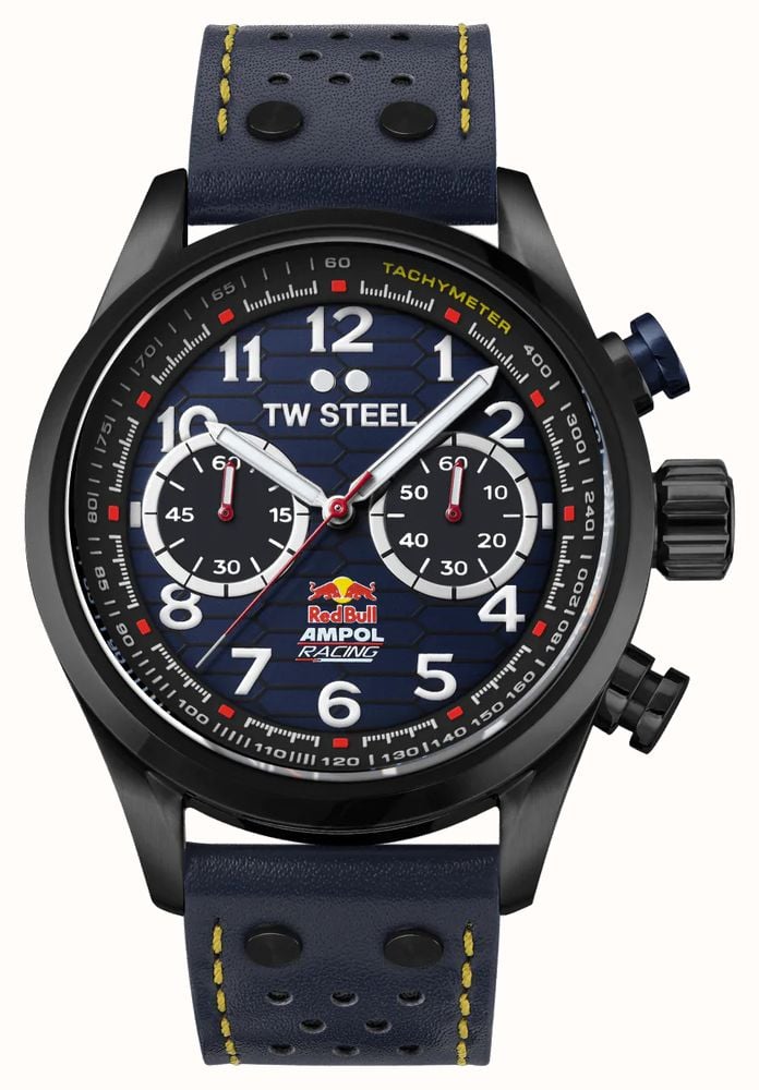 TW Steel Red Bull Ampol Racing Chronograph (48mm) Blue Dial / Blue Italian  Leather Racing Strap VS94