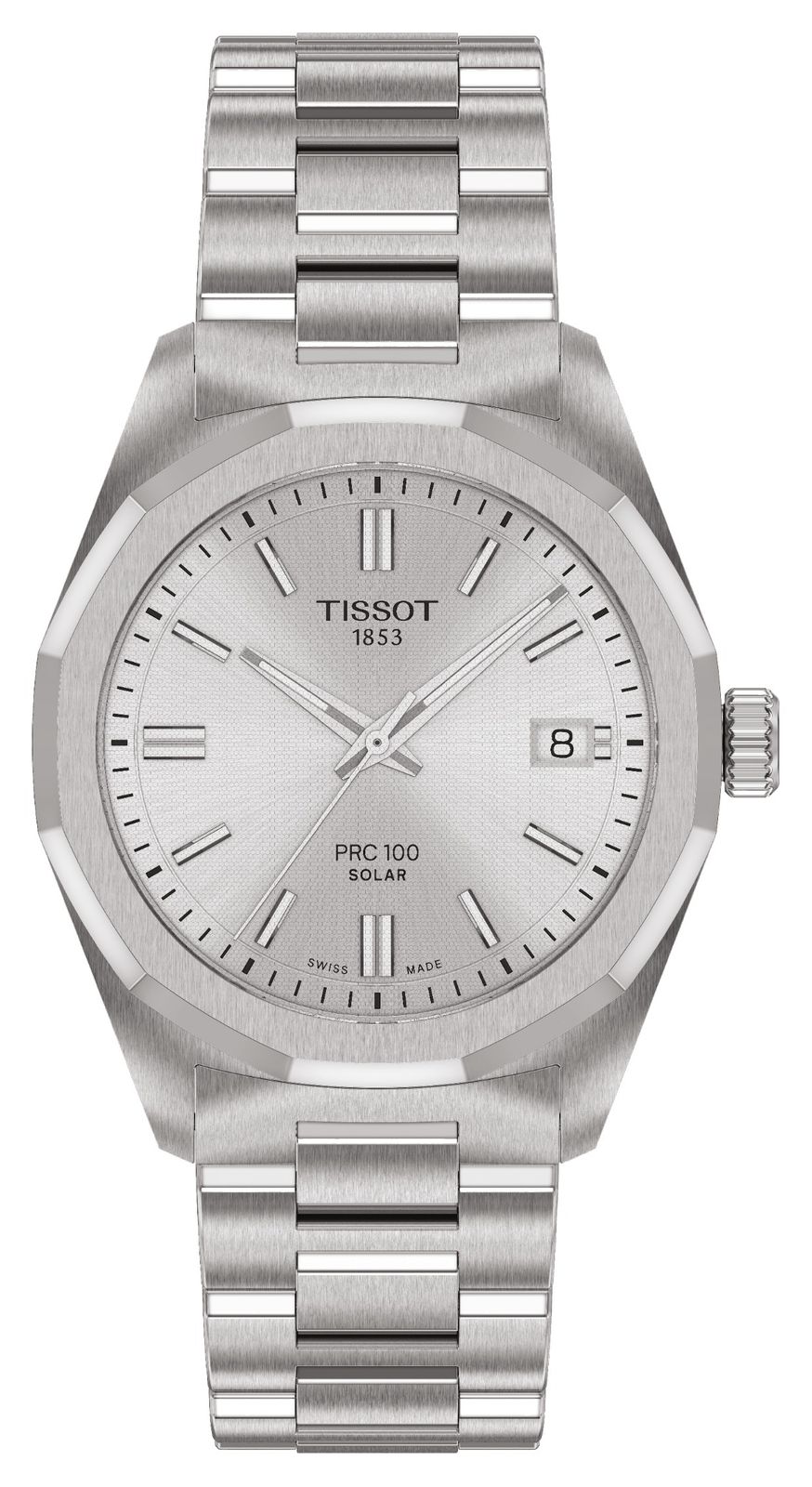 Tissot solaire Prc 100 (34 mm) cadran argentÃ© / montre