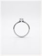 James Moore & Co Round Brilliant Natural Diamond 18ct White Gold Solitaire Rubover Setting Ring J49572 - vista alternativa 3