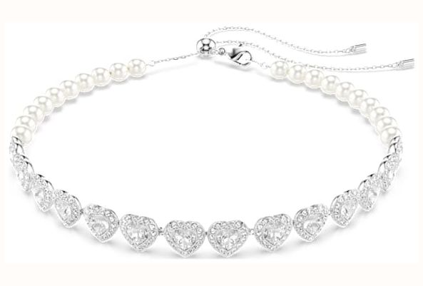 Swarovski X Ariana Grande Heat-Shaped Crystal And Pearl Tennis