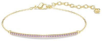Swarovski Only bracelet, Round cut, Purple, 18K gold finish 5757795