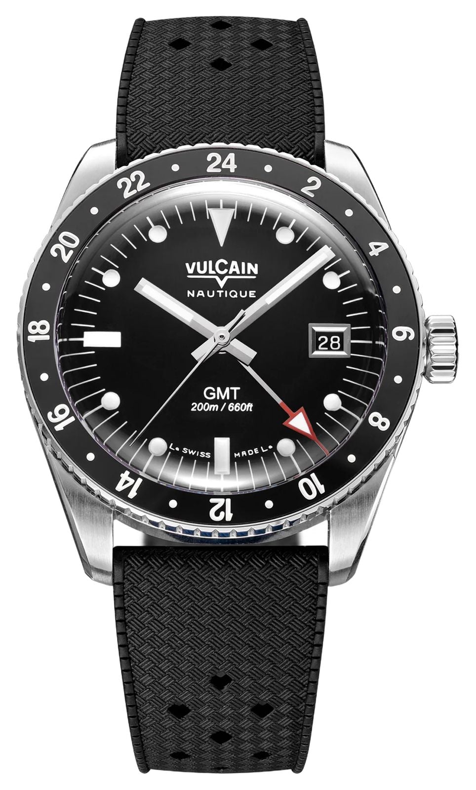 Vulcain Skindiver GMT Automatic 383mm Black Dial  Black Watch