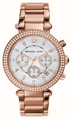 Michael Kors Reloj Parker de acero inoxidable en tono oro rosa MK5491