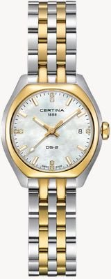Certina Ds-2 dama cuarzo (27,8mm) esfera nácar / pulsera acero inoxidable bicolor C0492102211600