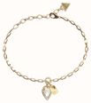 Guess Guess Jewellery Womens Heart Charm Bracelet UBB06360YGL