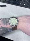 Customer picture of Hamilton Automatyczna beżowa tarcza w kolorze khaki (40 mm) i brązowy skórzany pasek H64455523