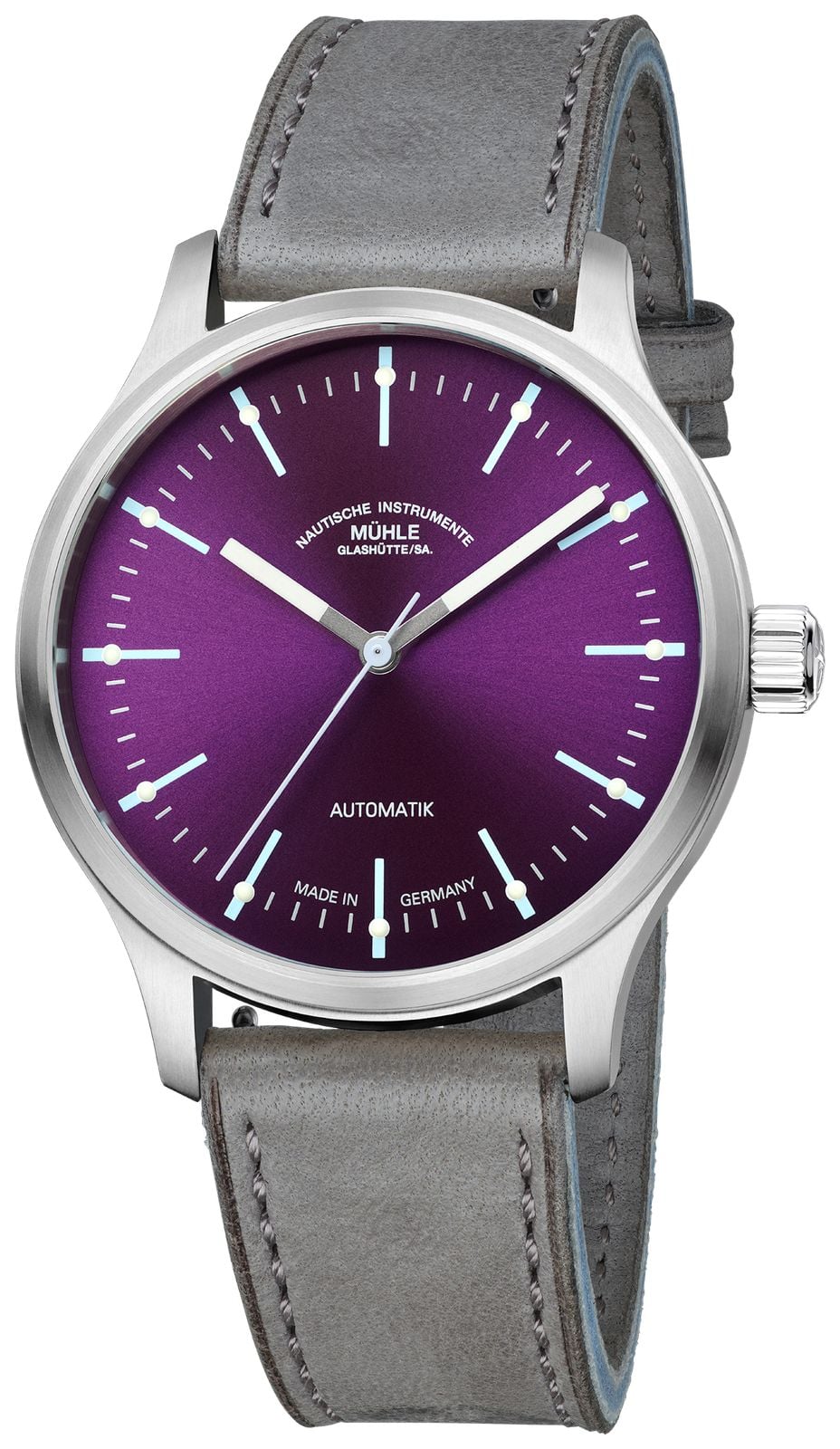 MÃ¼hle GlashÃ¼tte Panova violet automatique (40 mm) cadran montre