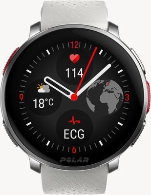 Polar Vantage v3 Premium-Multisportuhr (47 mm) Silber / Sunrise Apricot S-L 900108893