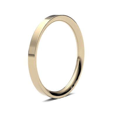 James Moore Wedding Rings | 9ct Yellow Gold | 2mm | Heavy | Flat Court | AG_2GHE-9Y