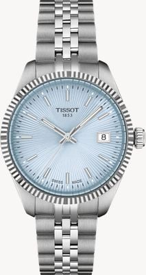 Tissot Damen-Ballade (34 mm) hellblaues Zifferblatt / Edelstahlarmband T1562101135100