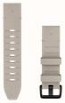 Garmin QuickFit Bands (20mm) Bone Grey Leather with Black Hardware - Strap Only 010-14506-20