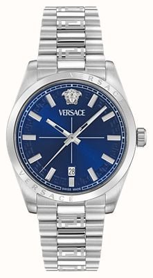 Versace MILLENIUM Quartz (40mm) Blue Dial / Stainless Steel Bracelet VE0G00325