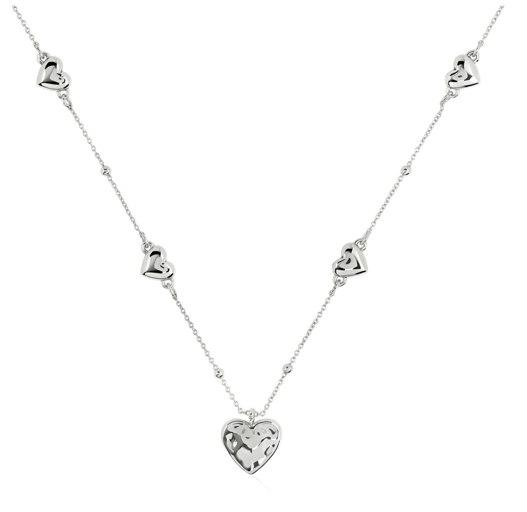 Radley Heart Street Multi Heart Silver Necklace Jewellery-image-214527