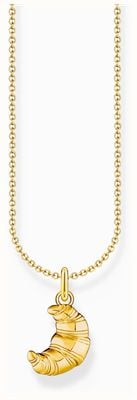 Thomas Sabo Croissant Pendant Gold-Plated Sterling Silver Necklace 45cm KE2229-413-39-L45V