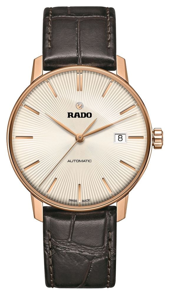 RADO Coupole Classic Automatic Brown Leather Strap Watch R22861115 James Moore Co. Jewellers of Distinction Since 1997 in Kenilworth Warwickshire