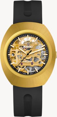 RADO Diastar Original Skeleton Automatic (38mm) Gold Skeleton Dial / Black Rubber Strap R12166159