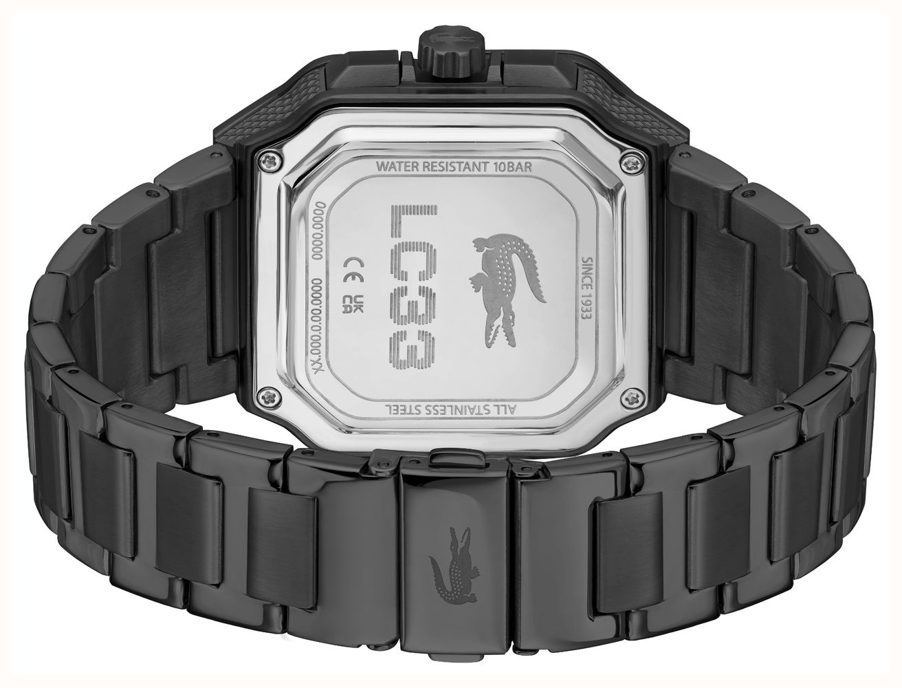 Lacoste Black Stainless Steel Bracelet Black Gold Dail LC33 Square Watch 2011532 - alternatieve weergave 3