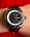Customer picture of Hamilton American Classic Pan Europ Day-Date Automatic (42mm) Blue Dial / Black Leather Strap + NATO Strap H35405741