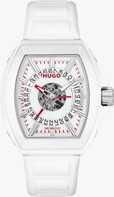 HUGO #icon 3h (40mm) cadran blanc / bracelet en silicone blanc 1530435