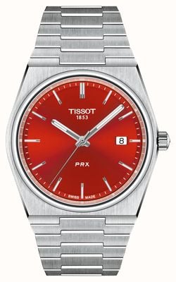 Tissot PRX Quartz (40mm) Red Dial / Stainless Steel Bracelet T1374101142100