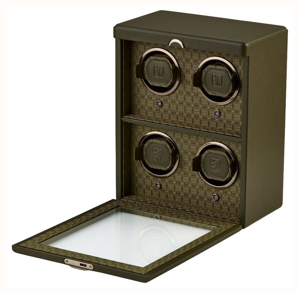 WOLF Earth 4 Piece Watch Winder In Olive 191441 - widok alternatywny 3