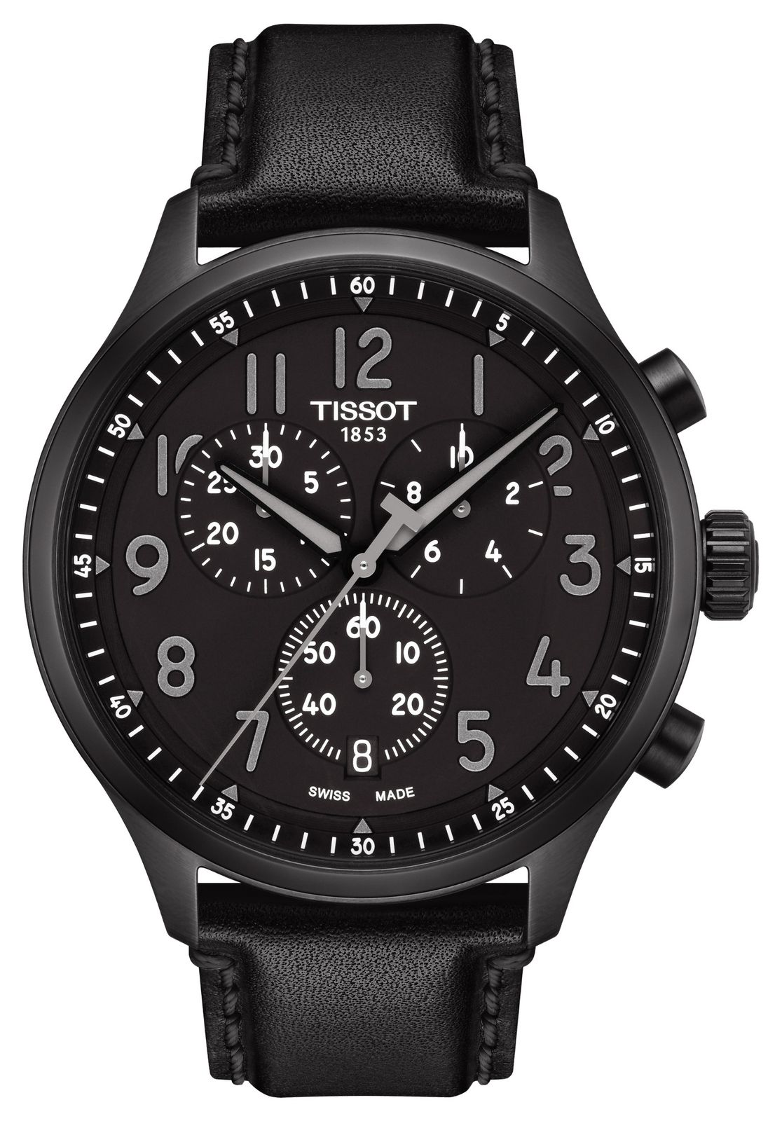 Tissot monochrome noire chrono xl vintage montre