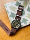 Customer picture of Hamilton Khaki Field Automatic (38mm) Khaki Green Sunray Dial / Brown Leather Strap H70455560