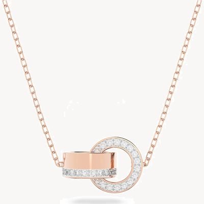 Swarovski Hollow | Pendant Necklace | Rose Gold Tone Plated | White 5636496