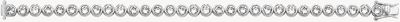 Silver Rhodium Plated Bezel Set Cubic Zirconia Tennis Bracelet G3283B