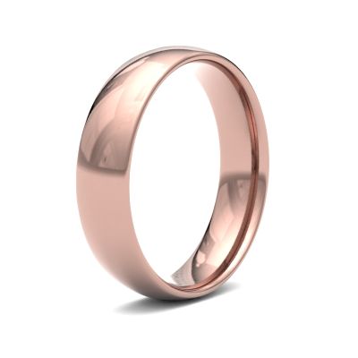 James Moore Wedding Rings | 9ct Rose Gold | 5mm | Light | Traditional Court | AG_5LLC-9R