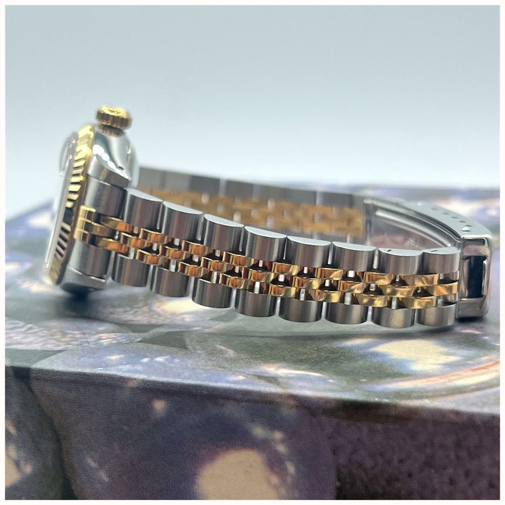 Pre-owned Rolex Datejust Diamond (26mm) Grey Patterned Dial / Two-Tone Stainless Steel Bracelet Watch JMP-835572 - vista alternativa 7