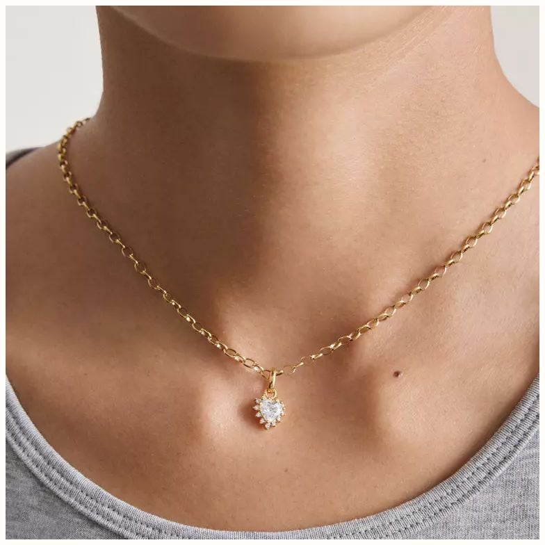 Thomas Sabo THOMAS SABO Charm Club Connect 18ct Yellow Gold Plated Heart Cut Cubic Zirconia Charm CC1279-M01-14 - alternate view 3