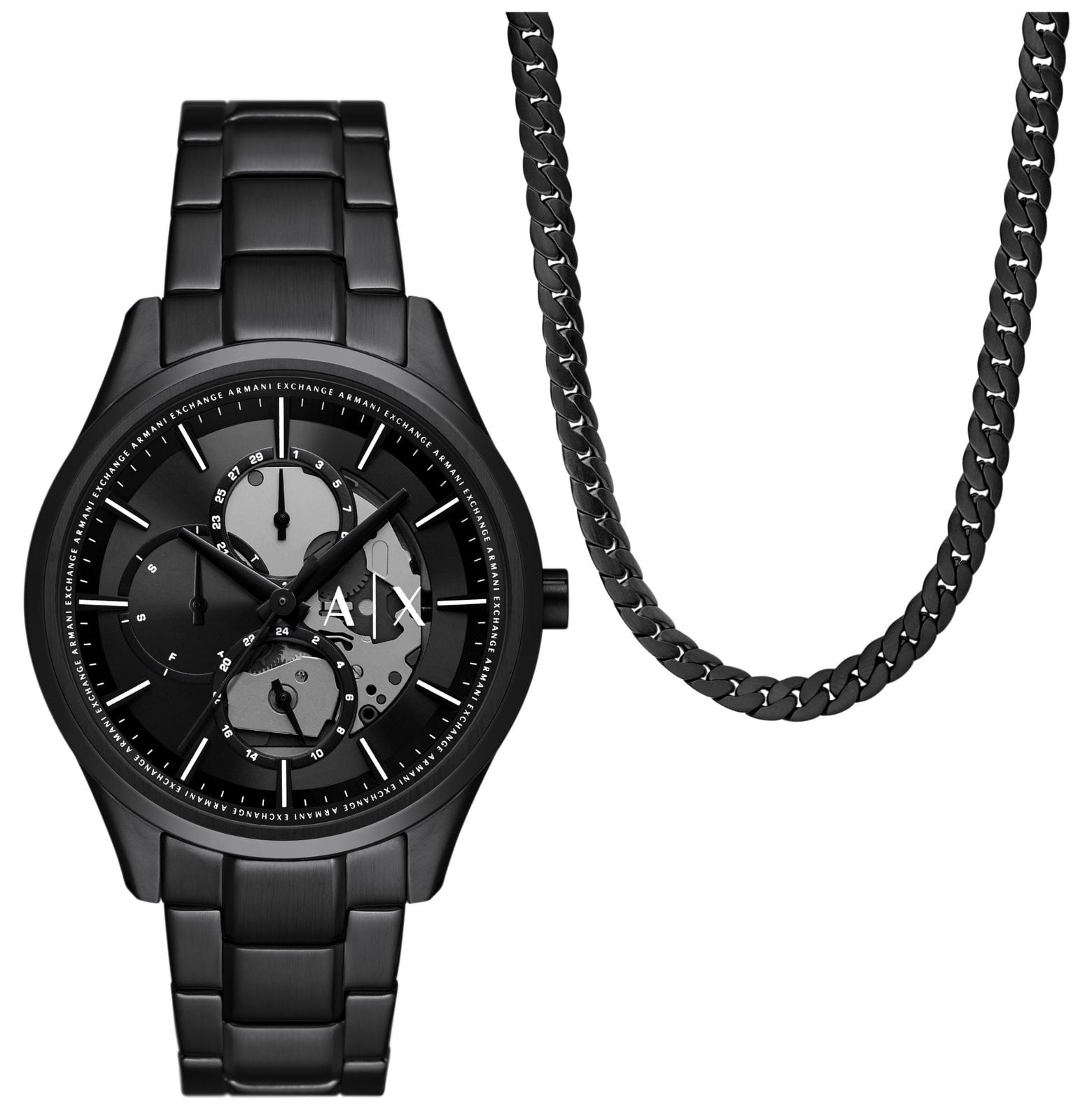 Armani Exchange Coffret cadeau Dante pour homme (42 mm) montre