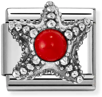 Nomination Classic Starfish Red Coral Stone Charm 330511/08