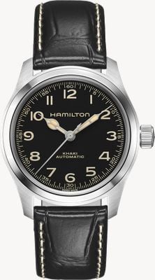 Hamilton Khaki Field Murph Automatic (38mm) Black Dial / Black Leather Strap H70405730